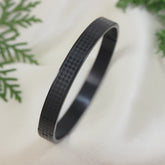 Stainless Steel Checks Pattern Kada